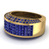 Sapphire Cluster Wide Fancy Wedding Band - Kyla No. 73