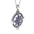Sapphire-Encrusted Compass Charm Necklace - Celeste No. 15