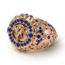 Sapphire Bespoke Elephant Men’s Fashion Ring - Charles No. 14 image 1