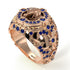Sapphire Bespoke Elephant Men’s Fashion Ring - Charles No. 14