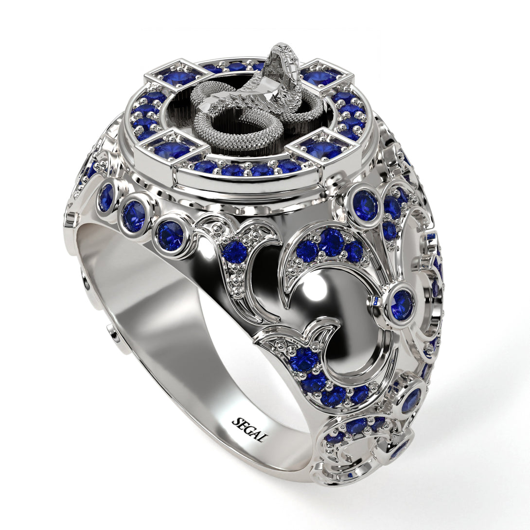 Sapphire Cobra Gold Men's Fashion Ring - Waylon No. 15