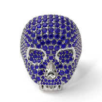 Sapphire-Encrusted Skull Men's Fashion Ring - Jules No. 15 image 1