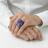 Sapphire-Encrusted Skull Men's Fashion Ring - Jules No. 15