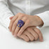 Sapphire-Encrusted Skull Men's Fashion Ring - Jules No. 13
