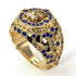 Sapphire Owl Gold Men's Fashion Ring - Adrian No. 13