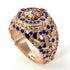 Sapphire Owl Gold Men's Fashion Ring - Adrian No. 14