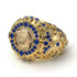 Sapphire Raven Gold Men's Fashion Ring - Nolan No. 13