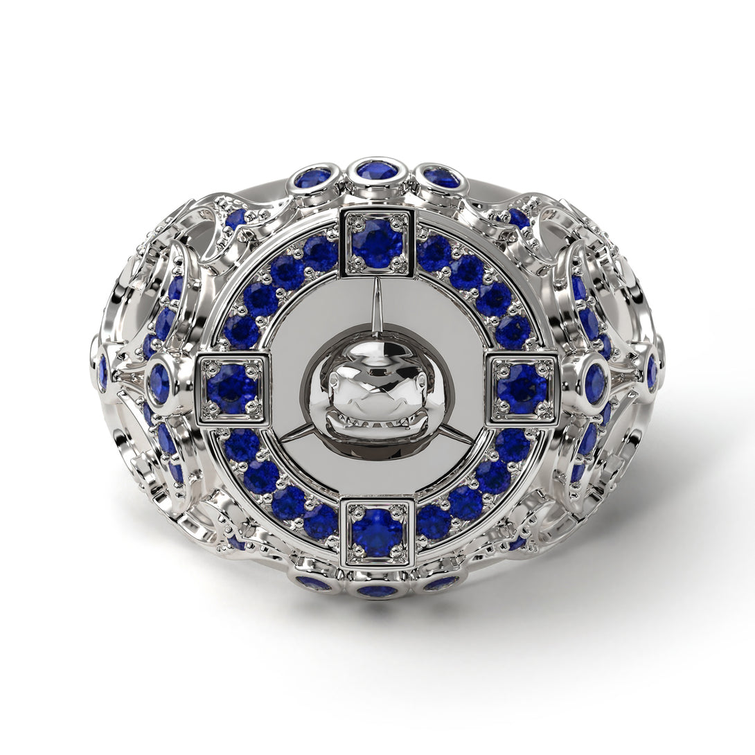 Sapphire Shark Gold Men's Fashion Ring - Ryan No. 15