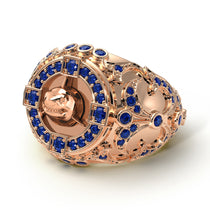 Sapphire Shark Gold Men's Fashion Ring - Ryan No. 14 image 1