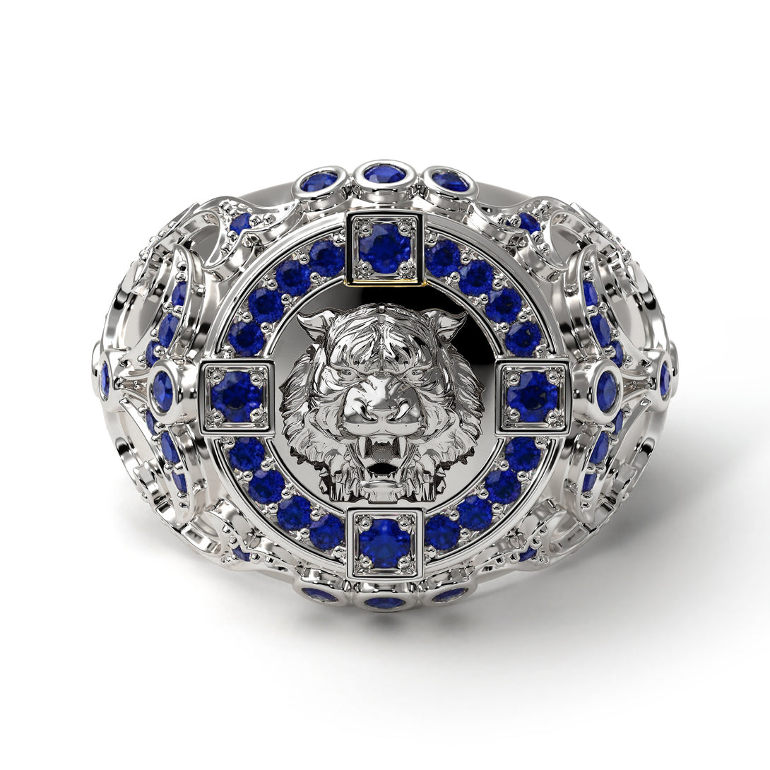 Sapphire Tiger Gold Men's Fashion Ring - Landon No. 15