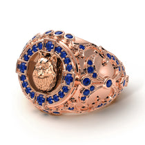 Sapphire Wolf Gold Men's Fashion Ring - Eli No. 14 image 1