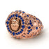 Sapphire Wolf Gold Men's Fashion Ring - Eli No. 14
