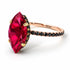Two Tones Hidden Halo Marquise Ruby Engagement Ring - Journey No. 82