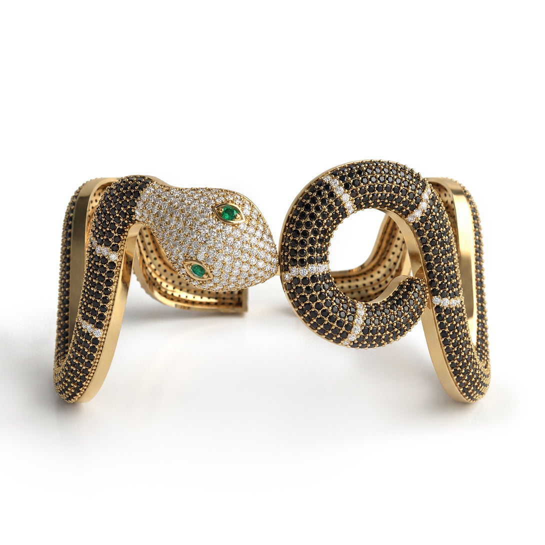Gorgeous Black Diamond Snake Bracelet - Ronald No. 10