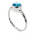 Solitaire Bezel Blue Topaz Ring - Emerson No. 503