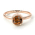 Solitaire Bezel Brown Diamond Ring - Emerson No. 1102