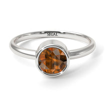 Solitaire Bezel Brown Diamond Ring - Emerson No. 1103 image 1