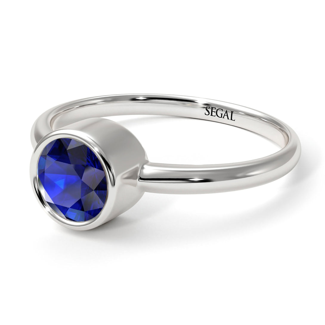 Solitaire Bezel Sapphire Ring - Emerson No. 15