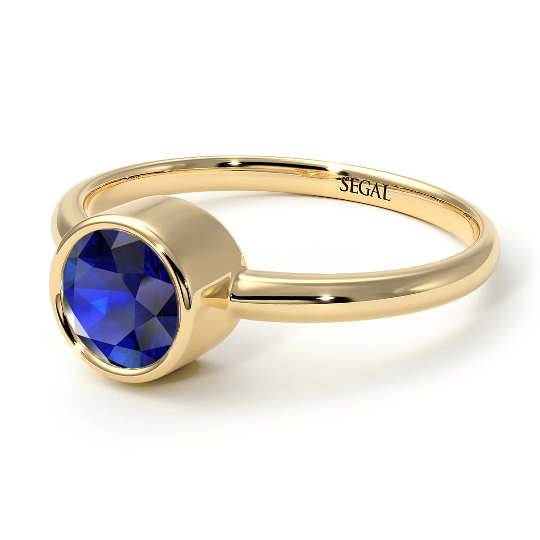Solitaire Bezel Sapphire Ring - Emerson No. 13