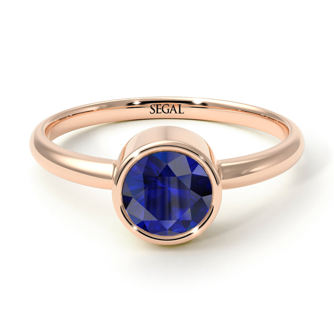 Solitaire Bezel Sapphire Ring - Emerson No. 14
