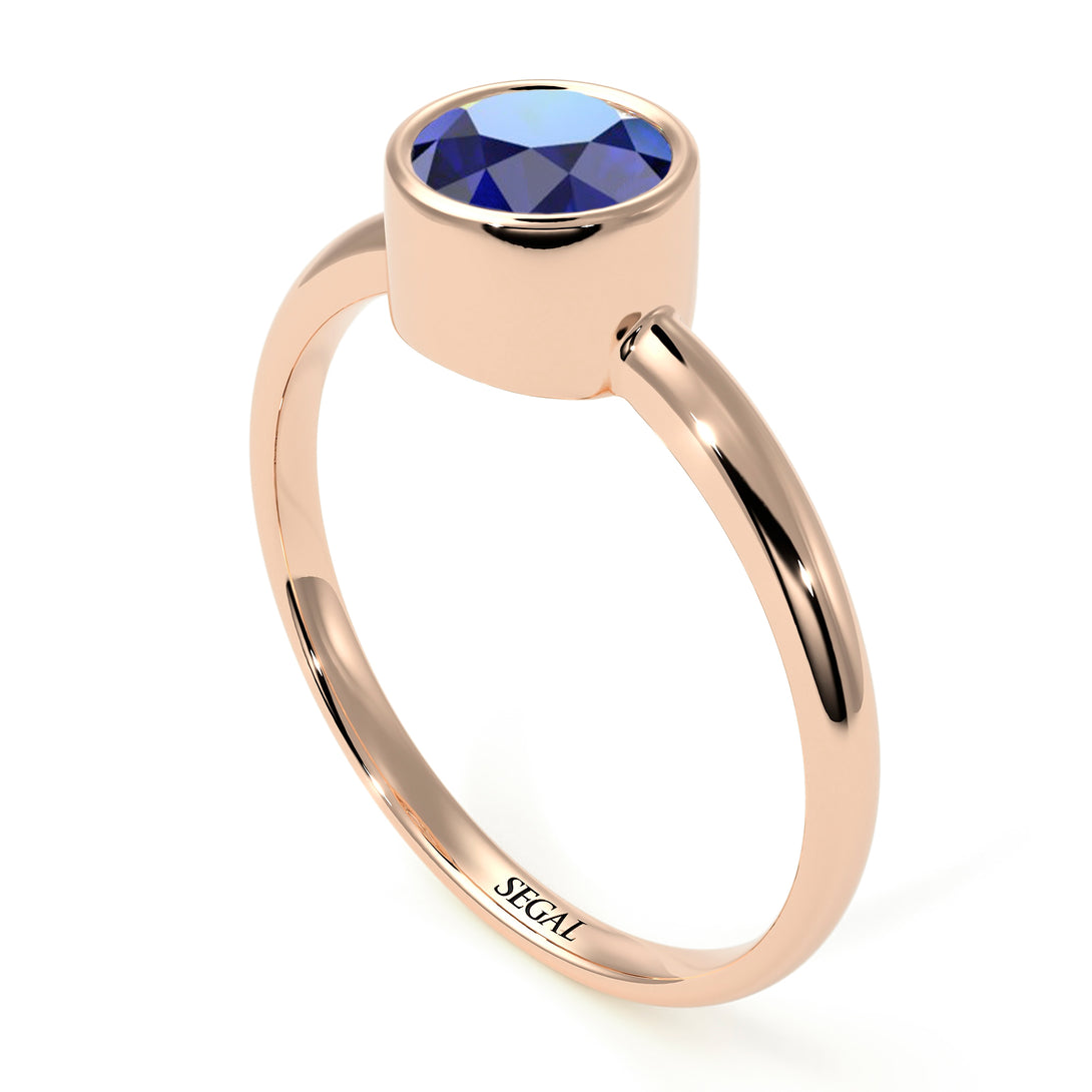Solitaire Bezel Sapphire Ring - Emerson No. 14