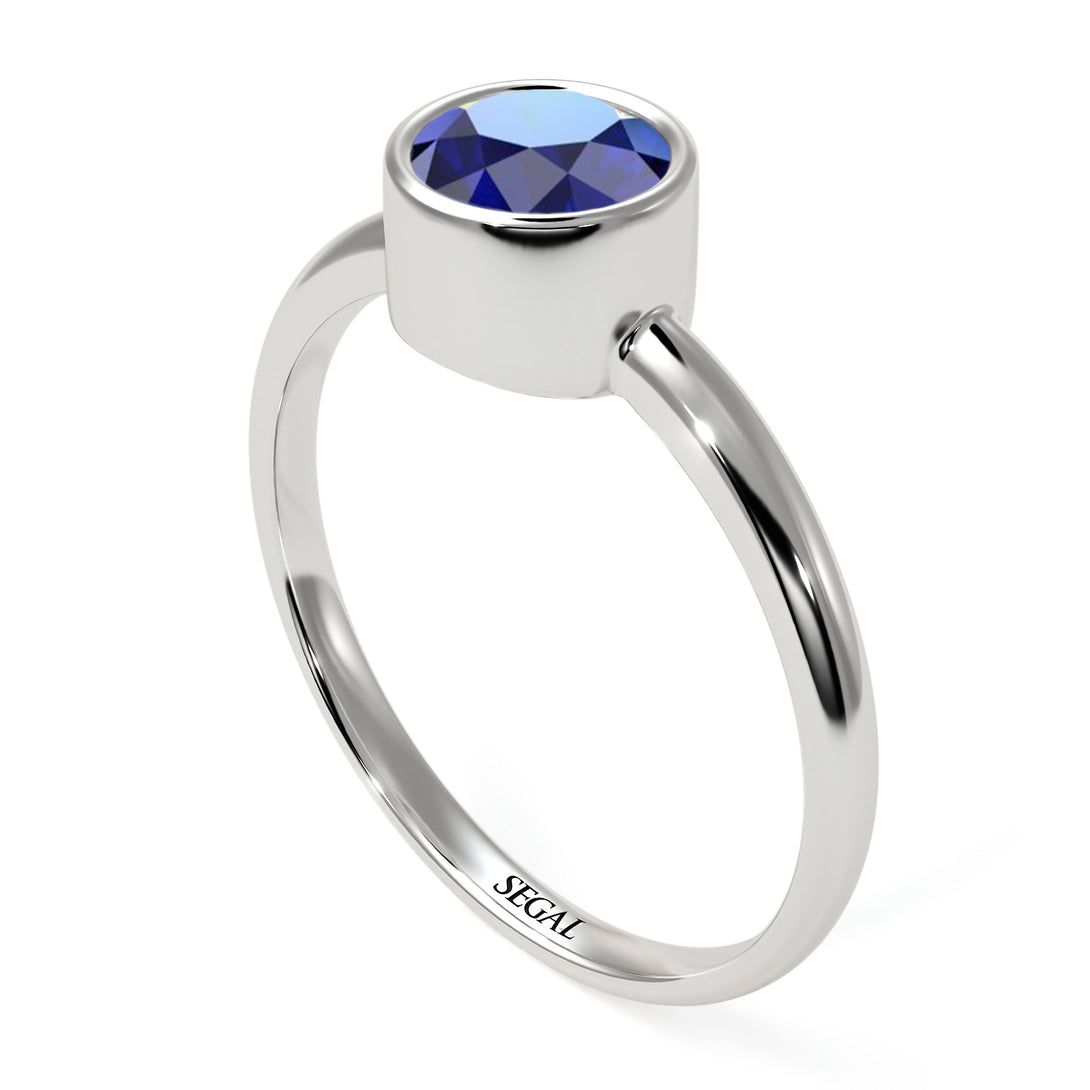 Solitaire Bezel Sapphire Ring - Emerson No. 15
