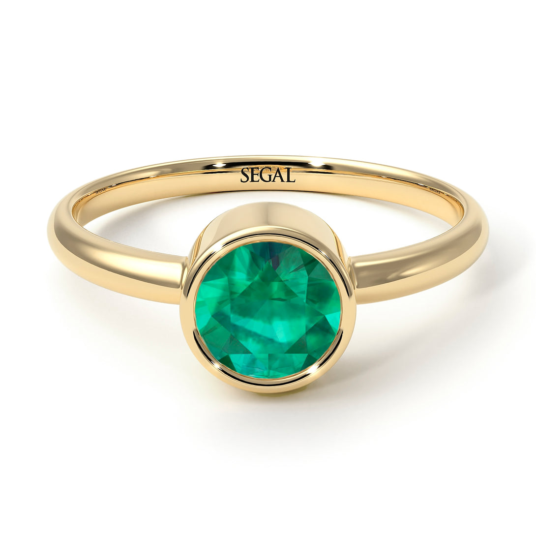 Solitaire Bezel Emerald Ring - Emerson No. 4