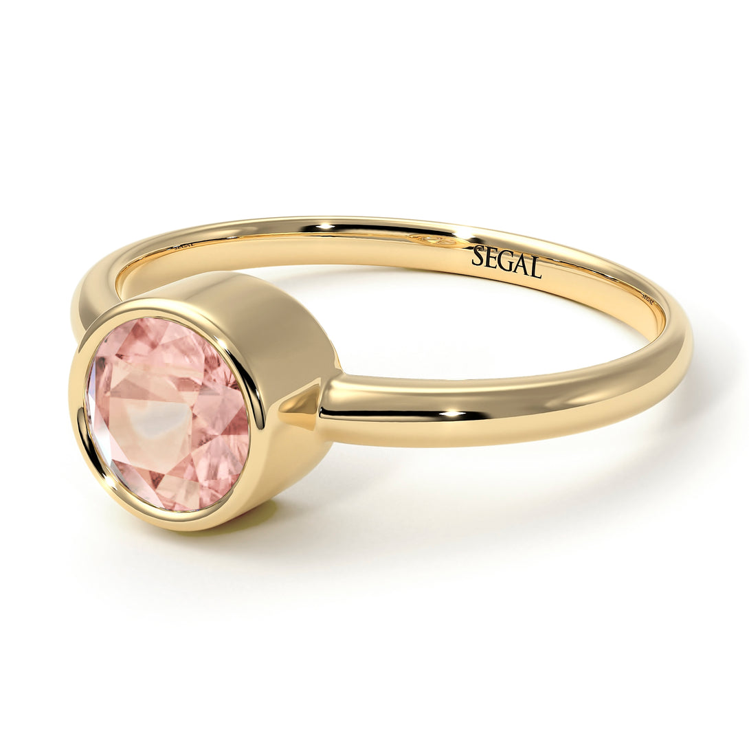 Solitaire Bezel Morganite Ring - Emerson No. 901
