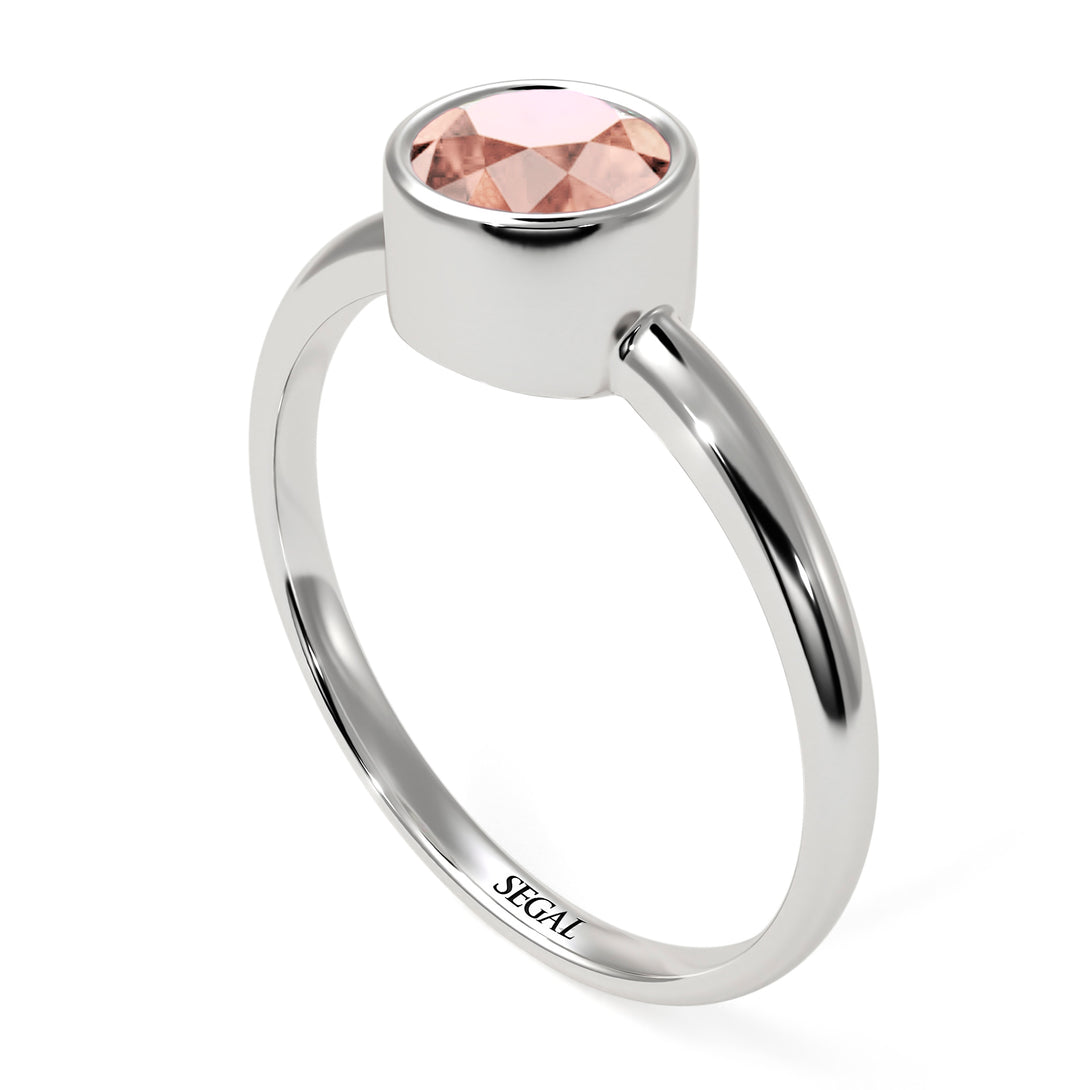 Solitaire Bezel Morganite Ring - Emerson No. 903