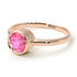Solitaire Bezel Pink Moissanite Ring - Emerson No. 802 image 3