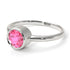 Solitaire Bezel Pink Moissanite Ring - Emerson No. 803