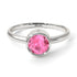 Solitaire Bezel Pink Moissanite Ring - Emerson No. 803 image 1