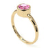Solitaire Bezel Pink Moissanite Ring - Emerson No. 801
