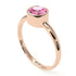 Solitaire Bezel Pink Moissanite Ring - Emerson No. 802 image 2