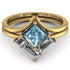 Stacking Princess Aquamarine Ring - Elise No. 401