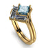 Stacking Princess Aquamarine Ring - Elise No. 401