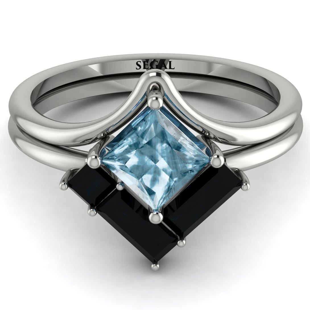 Stacking Princess Aquamarine Ring - Elise No. 409