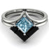 Stacking Princess Aquamarine Ring - Elise No. 409