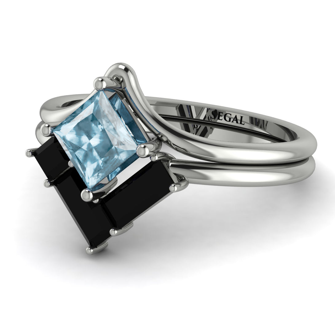 Stacking Princess Aquamarine Ring - Elise No. 409