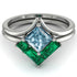 Stacking Princess Aquamarine Ring - Elise No. 406