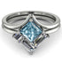 Stacking Princess Aquamarine Ring - Elise No. 403