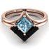 Stacking Princess Aquamarine Ring - Elise No. 407