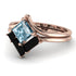 Stacking Princess Aquamarine Ring - Elise No. 407