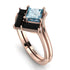Stacking Princess Aquamarine Ring - Elise No. 407