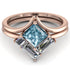 Stacking Princess Aquamarine Ring - Elise No. 402