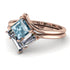 Stacking Princess Aquamarine Ring - Elise No. 402