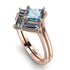 Stacking Princess Aquamarine Ring - Elise No. 402