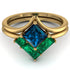 Stacking Princess Blue Topaz Ring - Elise No. 504 image 2