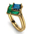 Stacking Princess Blue Topaz Ring - Elise No. 504