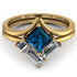 Stacking Princess Blue Topaz Ring - Elise No. 501